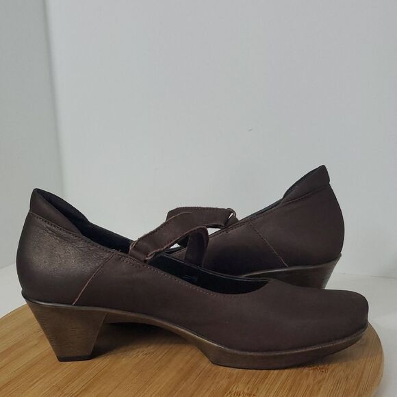 Naot Muse Mary Jane Heels Dark Brown Leather Women's Size 9 EU 40 - Picture 6 of 9